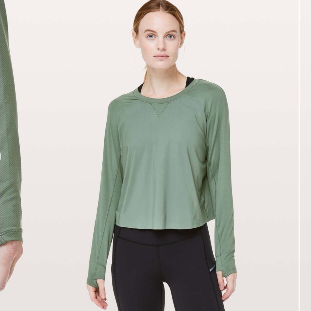 Lululemon Another Lap Strong Longsleeve Dark Forest Women's Top New With Tags